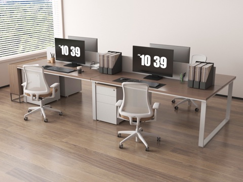 现代办公桌椅 办公桌办公椅 书桌椅 电脑3d模型