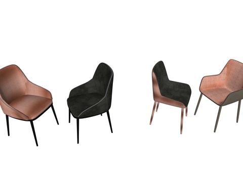 现代风格餐椅su模型