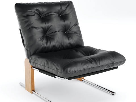 现代北欧风格休闲沙发单人沙发休闲椅3d模型