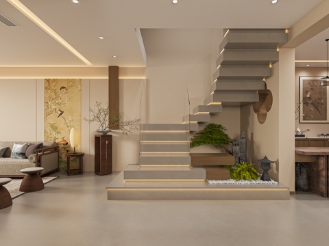  宋氏简约客餐厅3d模型 