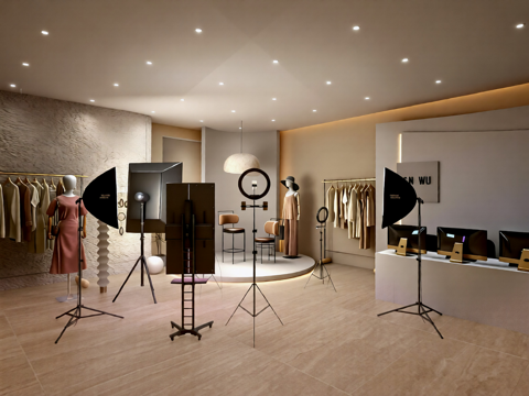 服装店直播间3d模型