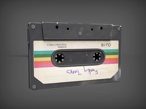 磁带  录音机磁带  黑色磁带盘3d模型