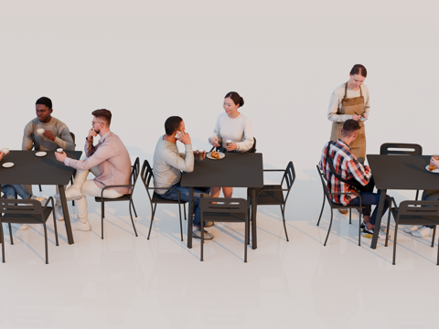 人物 多人 商务男女人物 人物组合 场景人物su模型