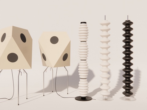 摆件 架子 桌子 灯具 书籍su模型