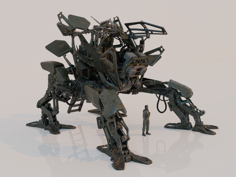 机器人 机甲战士 科幻机器人 机械战甲 战争机甲su模型