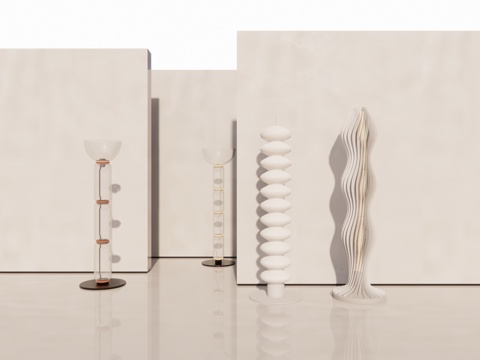 摆件 架子 桌子 灯具 书籍su模型