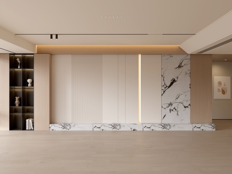  现代客厅 奶油客厅 沙发背景墙 客厅背景 奶油风背景墙3d模型 