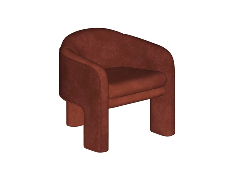 现代单椅沙发su模型