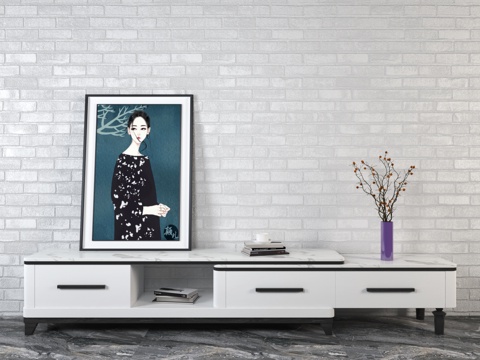  现代电视柜模型3d模型 