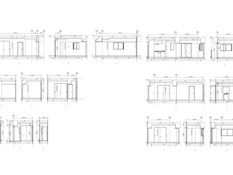 室内立面图门窗cad施工图