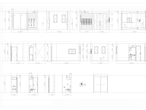 室内立面展开图cad施工图