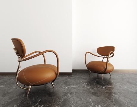 现代意式休闲椅su模型