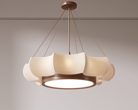 法式中古风吊灯su模型