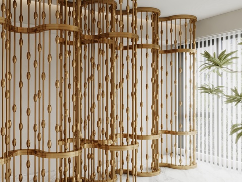  现代屏风隔断3d模型 