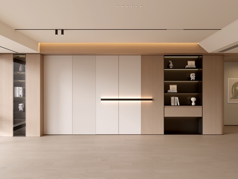 现代客厅 奶油客厅 沙发背景墙 客厅背景 奶油风背景墙su模型