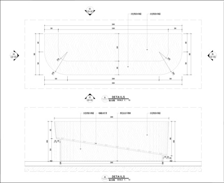 前台节点、服务台节点、接待台节点cad施工图
