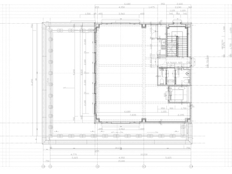 屋顶阁楼阳台平面图cad施工图