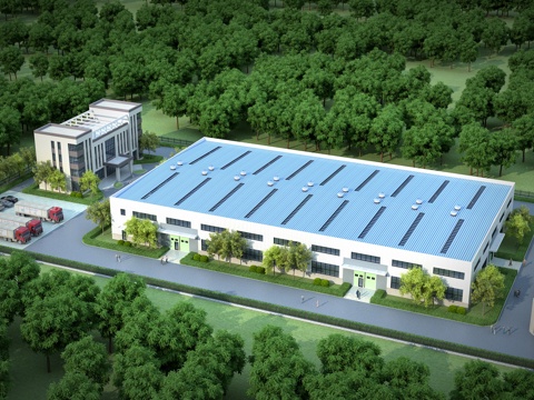 现代厂房 工业园 办公楼su模型