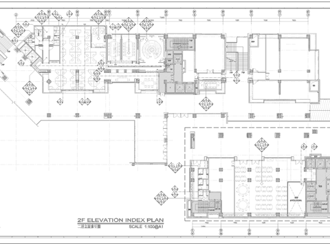最新工业风办公室施工图合集cad施工图