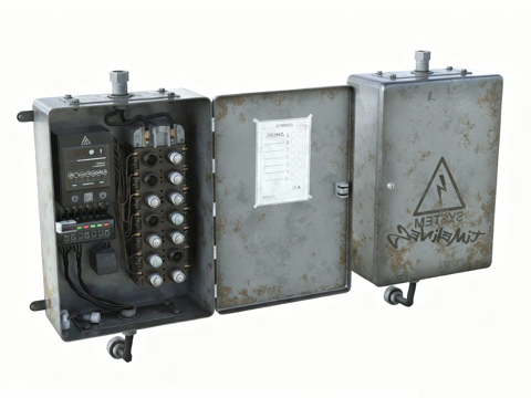  现代配电箱 机柜3d模型 