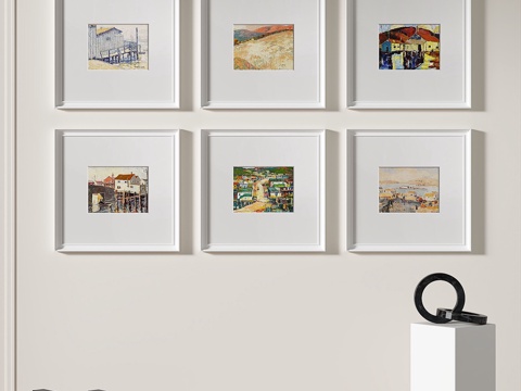  现代，简约，抽象，装饰画3d模型 