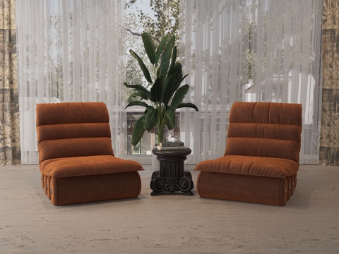 现代休闲沙发组合su模型