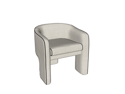 现代单椅沙发su模型