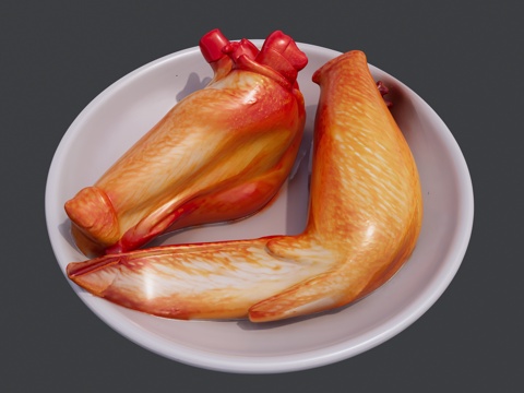 小碟鸡翅和鸡腿su模型