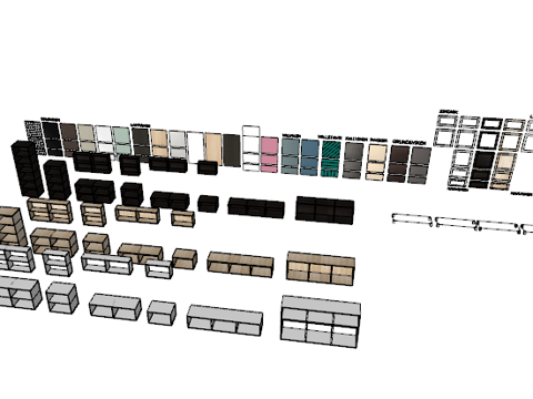 IKEA 宜家 贝达柜子su模型