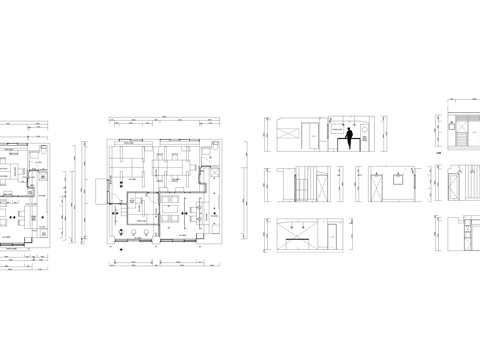 办公室平面里面图纸cad施工图