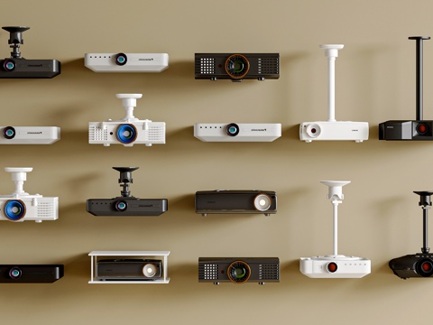 现代投影仪 投影设备su模型