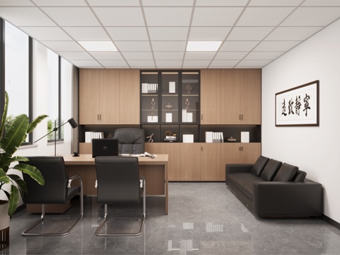  领导办公室经理办公室3d模型 