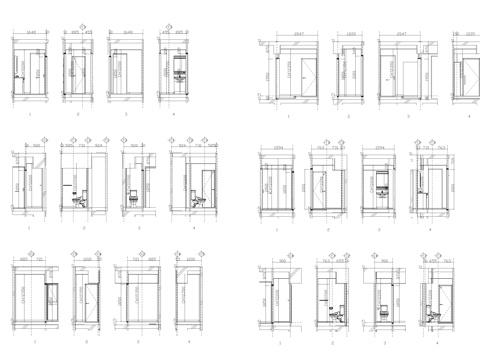 卫生间立面图cad施工图