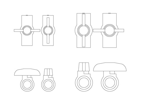  PVC球阀 塑料球阀 聚氯乙烯球阀 PVC手动球阀 PVC管cad施工图 
