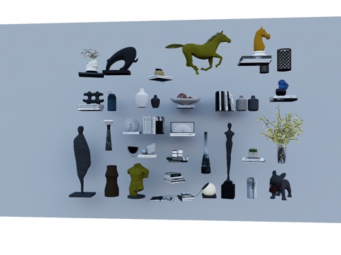 灯具 玩具 架子 小品 书籍 装饰品 小物件su模型