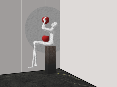 小品 桌子 书籍 摆件 玩具su模型