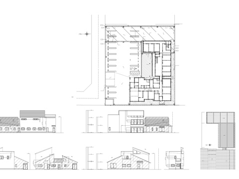 别墅建筑立面图纸办公楼平面立面图纸cad施工图