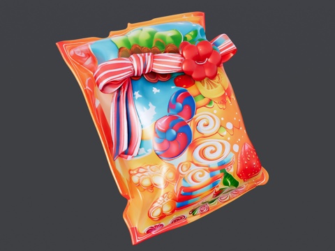 一包水果糖su模型