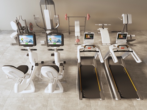  健身器材3d模型 