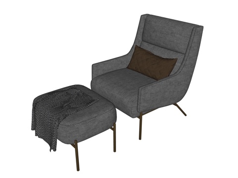 现代休闲沙发su模型