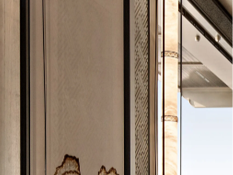  新中式带灯屏风3d模型 