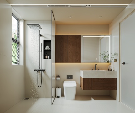  卫生间 洗手间 马桶 淋浴 花洒3d模型 