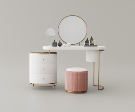 梳妆台su模型