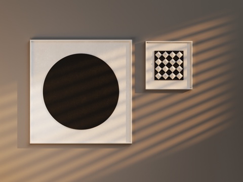 现代肌理艺术装饰画su模型