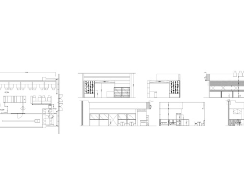 餐厅平立面图纸cad施工图