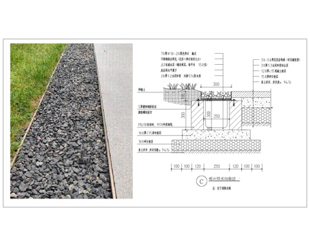 砾石排水沟cad施工图cad施工图