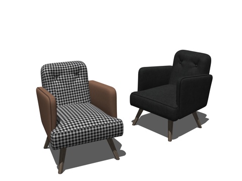 现代休闲沙发su模型