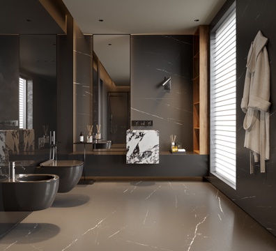 现代卫生间 别墅卫生间su模型