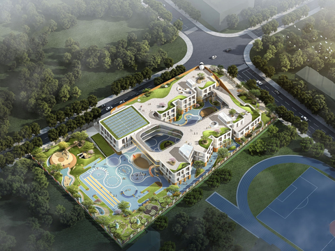 学校建筑 幼儿园建筑su模型