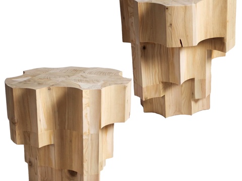  木质矮凳 沙发凳3d模型 